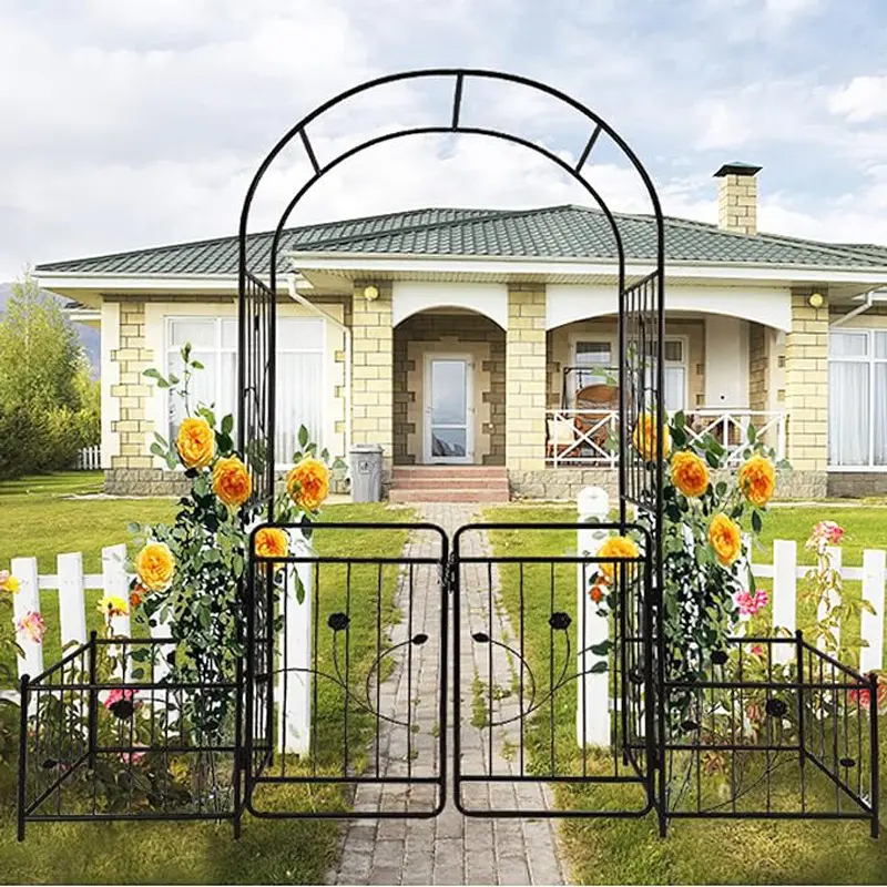 European And American Metal Buckle Arched Flower Stand Wedding Villa Entrance Rose Artificial Flower Climbing Rack